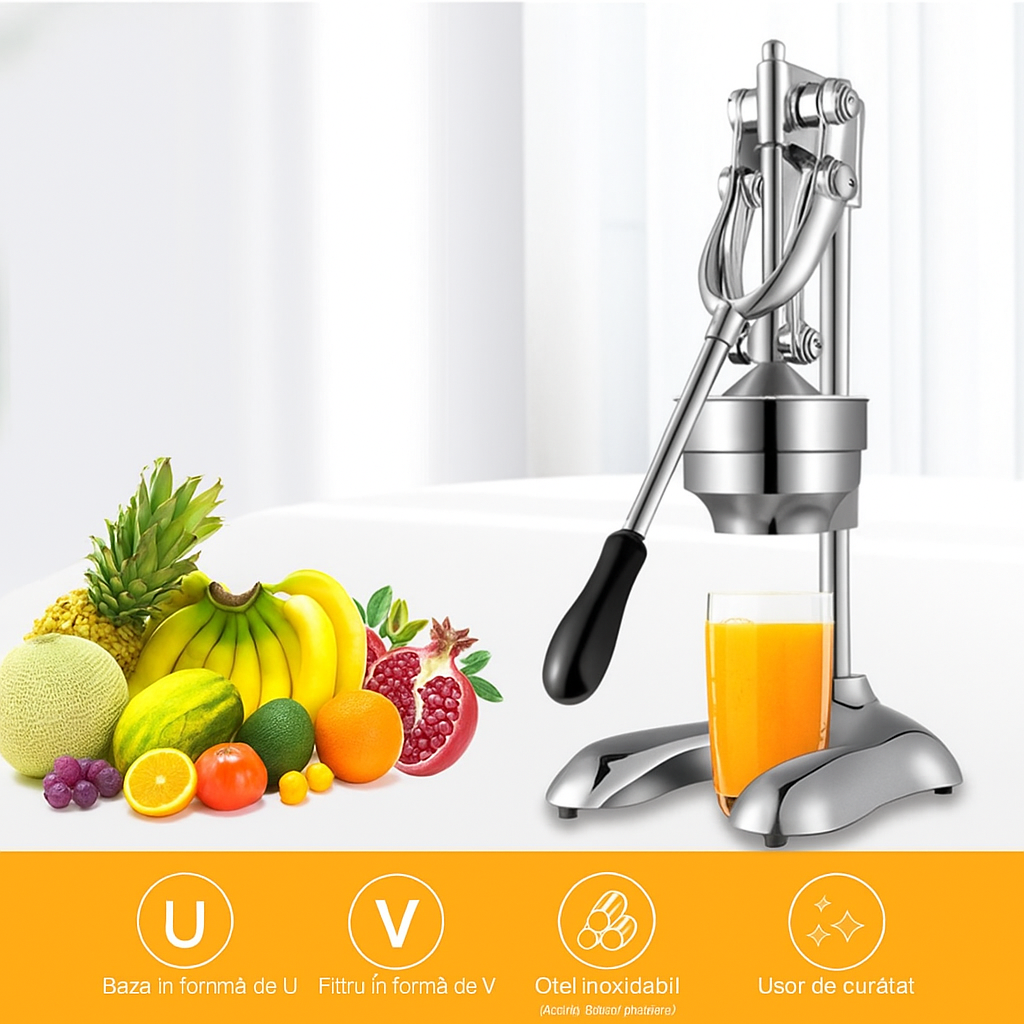 Presă Profesională Manuală pentru Citrice din Oțel Inoxidabil BioloMix™