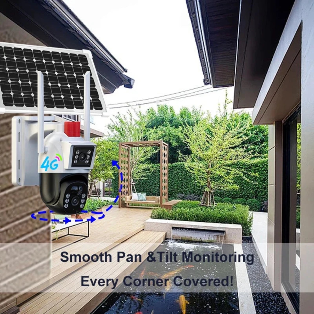 Cameră Solară Dublă | SIM 4G | Smart AI V380-Pro + Card 32GB