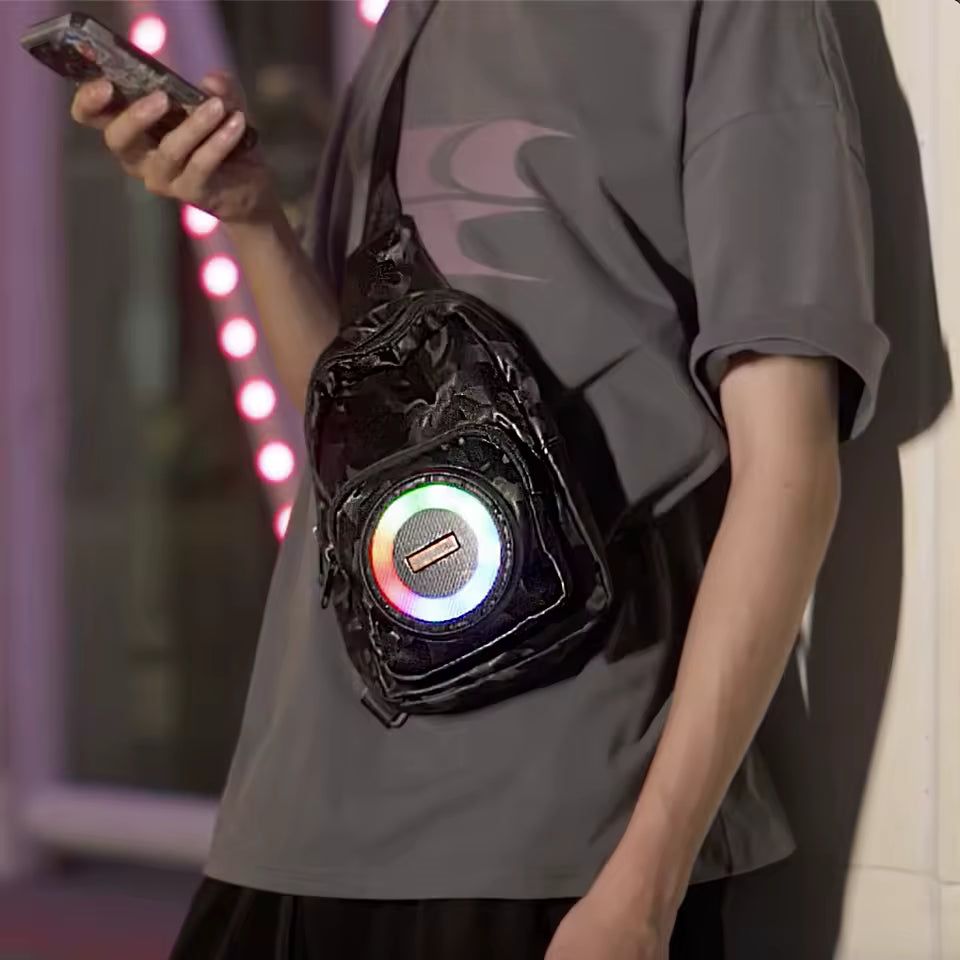 Geantă Multifuncțională 3 în 1 cu Boxă și Funcție de Power Bank, Impermeabilă