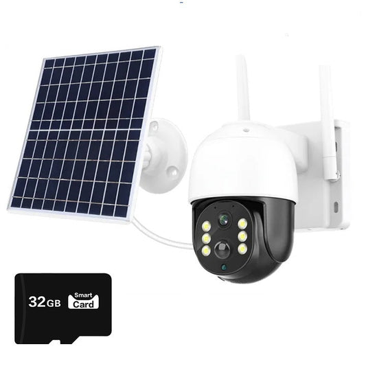 Cameră Solară Wifi și Suport SIM 4G + Card 32 GB, Vedere Nocturnă, Senzor de Mișcare