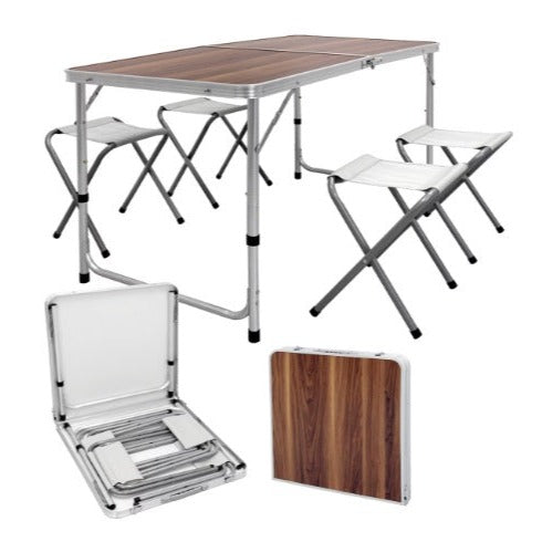 Set Picnic Masă Portabilă + 4 Scaune